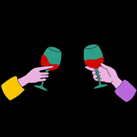 alnsauer netflix cheers friday wine GIF