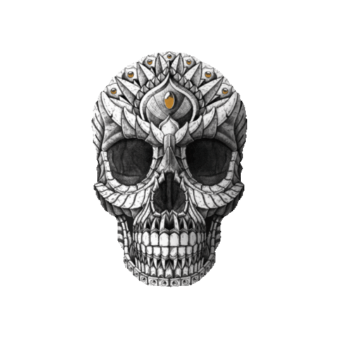 Skull Amuerte Sticker by Vini Delea