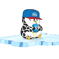 Chill Drinking Sticker by Pudgy Penguins