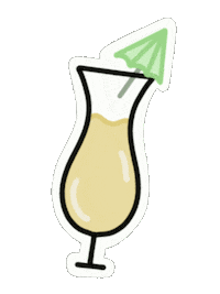 FriendlilyPress cocktail summertime summer vibes raise a glass Sticker