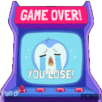 Lose Game Over Sticker by Pudgy Penguins