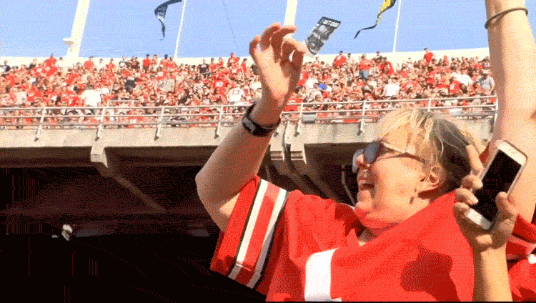 Fan Cheering GIF by Ohio State Athletics
