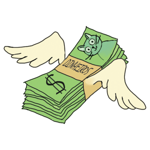 pamelanunesart giphyupload money dinheiro pandega Sticker