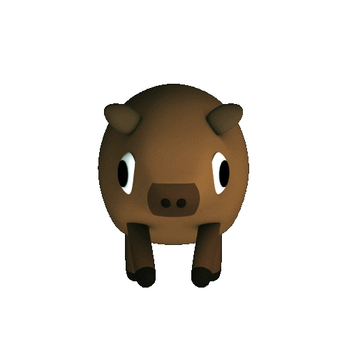 3D Boar Sticker
