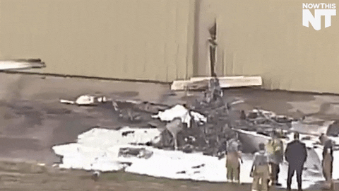 plane crash texas GIF by NowThis 