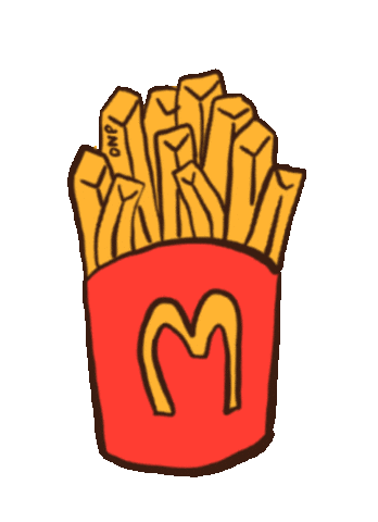dulcenopronto food snack mcdonalds fries Sticker
