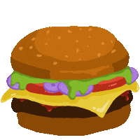 Hungry Bobs Burgers Sticker by Studio Neuhaus