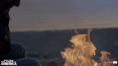 acorn-tv giphyupload fire america camping GIF