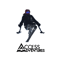 Skijump Monoski Sticker by Access Adventures