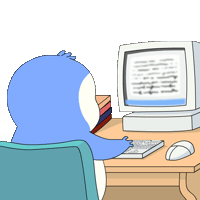 Working At Work Sticker by Pudgy Penguins