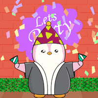 Celebrate Happy Birthday GIF by Pudgy Penguins