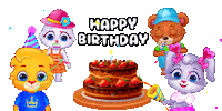 Excited Happy Birthday Sticker by Lucas and Friends by RV AppStudios