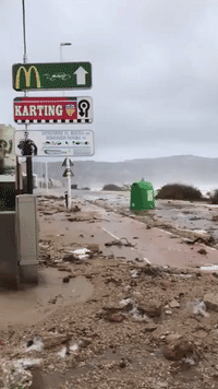Debris Scattered Across Xabia Coast as Storm Gloria Hits Spain