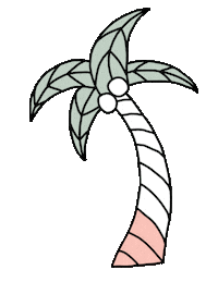 palm tree vacation Sticker by Julie Ann Art