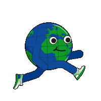 World Running Sticker by Guy with Red Beard