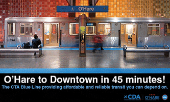 cta public transit blue line ohare to downtown GIF