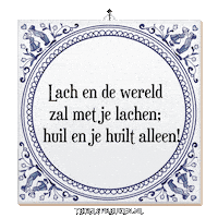 Troost Geluk Sticker by Tegelspreuken.nl