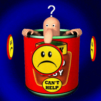 Sad Emoticon Concentrating GIF