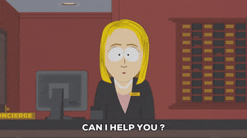 questioning receptionist GIF by South Park 