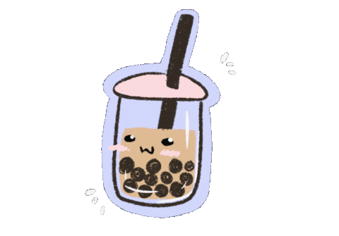 suanmi giphyupload yummy tea bubble Sticker