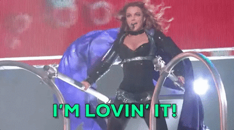 britney spears im lovin it GIF by Yosub Kim, Content Strategy Director
