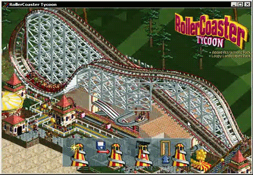 roller coaster tycoon 90s GIF