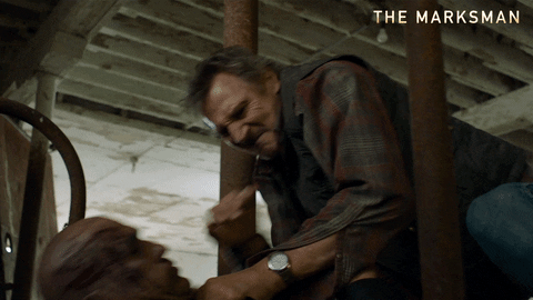 Shooting Liam Neeson GIF by Madman Films