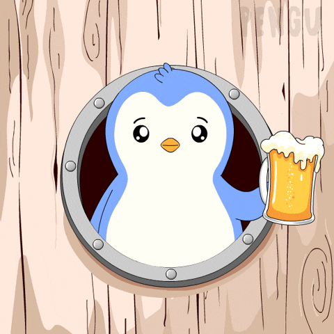 Beer Greeting GIF by Pudgy Penguins