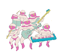 Rock Out David Bowie Sticker by Major Tom