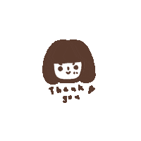 Nini_illust thank you thanks thankyou aww Sticker