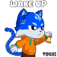 Sleepy Good Morning Sticker by Toshithecat