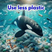 Natur-Clean-up plastic orca plastik naturschutz GIF