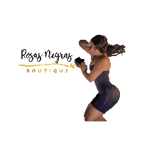 rosasnegrasboutique body rosas fajas negras Sticker