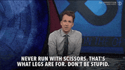 scissors running GIF by The Opposition w/ Jordan Klepper