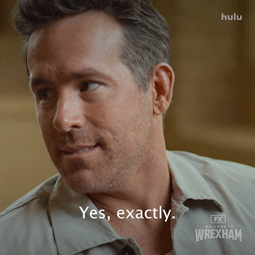 Ryan Reynolds Yes GIF by Welcome to Wrexham