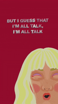 CateCanning animated lyric video cate all talk GIF