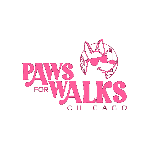 PawsForWalks dog pink dog walker pet sitter Sticker