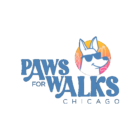 PawsForWalks dog gradient dog walker pet sitter Sticker