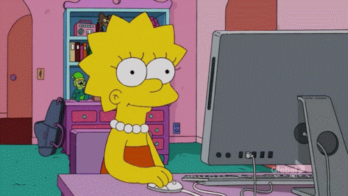 the simpsons computer GIF
