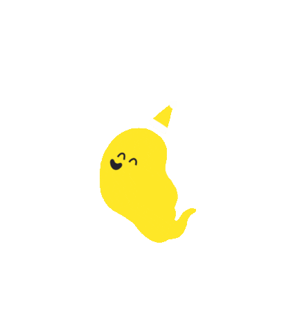 Eisprung giphyupload smile yellow ghost Sticker