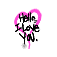 I Love You Hello Sticker by Myartisreal