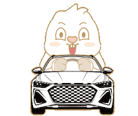Car 出發 Sticker by EVANS艾特兔