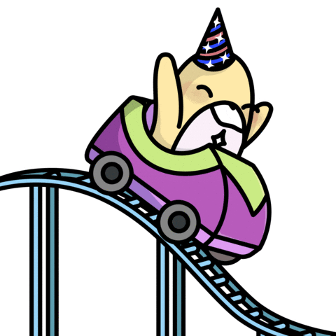 Happy Roller Coaster Sticker