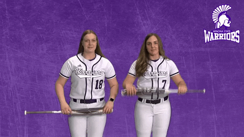 Warriors Softball GIF by WinonaStateATH