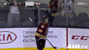 Chicago-Wolves celebrate goal hockey hug me GIF