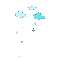 bredenkids rain clouds raining rainy day Sticker