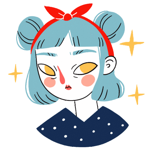 Girl Stars Sticker by Rachel Winkle