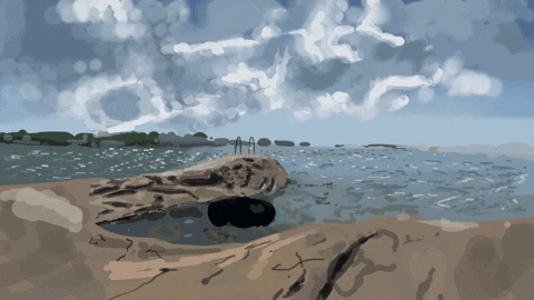 linneanea13 giphyupload water stone cliff GIF