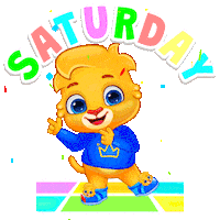 Saturday Morning Weekend Sticker by Lucas and Friends by RV AppStudios