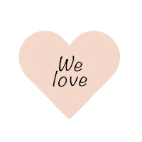 We Love Heart Sticker by Glambou